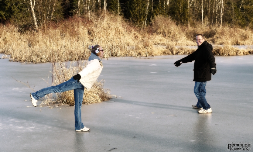 Jillian & Ken pretend skating